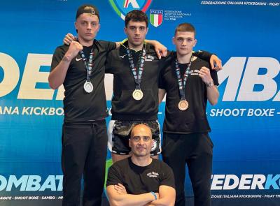 Tre atleti, tre medaglie: la Kickboxing Macerata brilla agli assoluti di Roma con Catinari, Rossetti e Battistelli