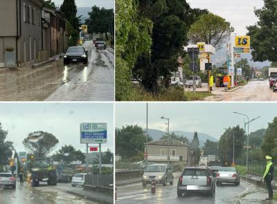 Acquazzone nel Maceratese: frane e traffico e smottamenti sulla Septempedana