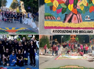 L’Infiorata dell’Ascensione torna a Mogliano con un messaggio di solidarietà