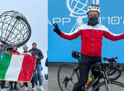 Tonino Pieroni in bici da Camerino a Capo Nord: impresa compiuta dopo 4.000 km