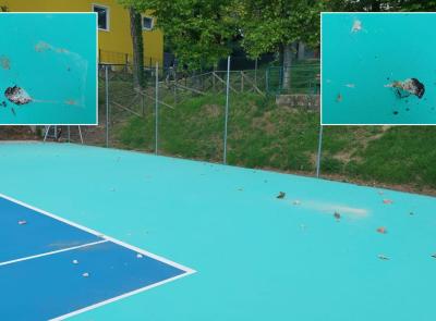 Sarnano, i vandali arrivano prima del taglio del nastro: danneggiati i campi da tennis, apertura posticipata Sarnano, i vandali arrivano prima del taglio del nastro: danneggiati i campi da tennis, apertura posticipata