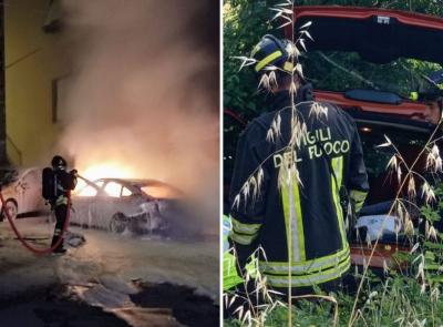 Auto in fiamme a Recanati e incidente a Urbisaglia: doppio intervento in poche ore per i vigili del fuoco Auto in fiamme a Recanati e incidente a Urbisaglia: doppio intervento in poche ore per i vigili del fuoco