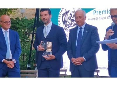 Recanati, Federico Maccari (Pasta di Camerino) riceve il Premio Giuseppe Guzzini