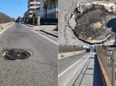 Civitanova, buca pericolosa dopo il sottopasso nord preoccupa i motociclisti: “Serve soluzione immediata” Civitanova, buca pericolosa dopo il sottopasso nord preoccupa i motociclisti: “Serve soluzione immediata”