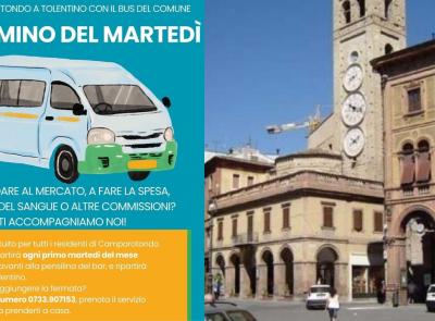 Da Camporotondo a Tolentino con il "pulmino del martedì": parte l'iniziativa gratis del Comune