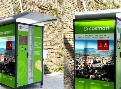 Recanati rivoluziona la raccolta differenziata: sacchetti disponibili 24 ore su 24 nei distributori