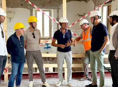 Tour nei cantieri: il sindaco Ciarapica all'ex Liceo Classico di Civitanova Alta