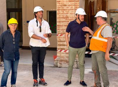 Civitanova, Scuola Sant’Agostino: sopralluogo del sindaco nel cantiere da 3,8 milioni di euro