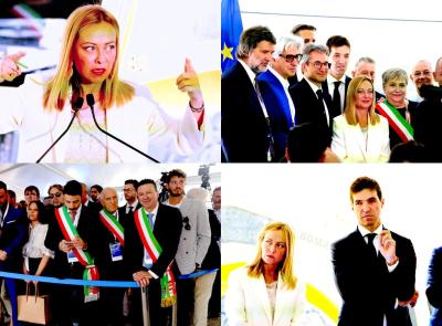 Pedemontana Sud, Meloni dà il via ai lavori: “Marche cuore del made in Italy. Zes per tutta la Regione” (FOTO e VIDEO)