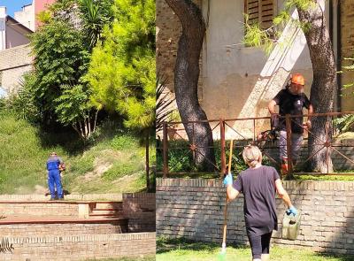 Civitanova, guanti, sacchi e spirito di comunità: l'Associazione Garibaldi  ripulisce il campetto
