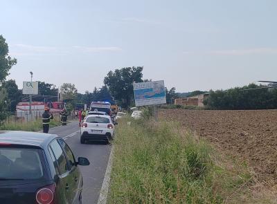 Ripe San Ginesio, grave incidente sulla Statale 78: sul posto due eliambulanze