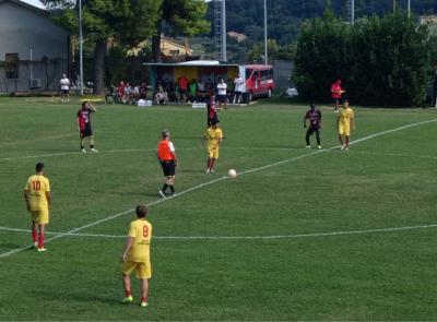 Allenamento congiunto tra Potenza Picena e Aurora Treia allo Scarfiotti: finisce 1-1