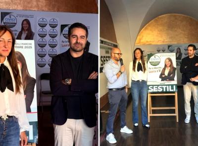 Regionali 2025, Laura Sestili inaugura la sede elettorale a Pollenza: "Meno chiacchiere, più fatti"