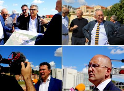 Tolentino, sopralluogo nell’area del nuovo campus scolastico: avviata la pre-cantierizzazione (FOTO e VIDEO)