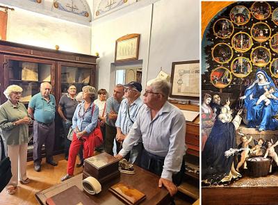 Gli 'Amici del Liceo Galilei' in visita a Cingoli tra arte e buona tavola: dalla 'Madonna' del Lotto al Mulino Bravi