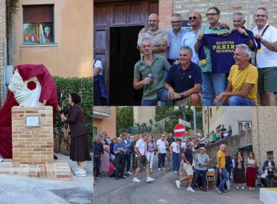Recanati, una nuova fontana e una scultura per ricordare Fabio Mariani
