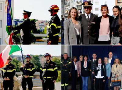 Ancona, l'ex comandante di Macerata Patrizietti saluta i Vigili del Fuoco dopo 35 anni di servizio (FOTO e VIDEO)