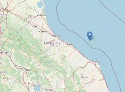 Scossa di magnitudo 4.4 al largo della costa marchigiana