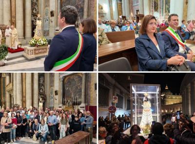 La Madonna di Loreto accolta a Roma: nella "chiesa dei marchigiani" c'è anche il sindaco Sclavi