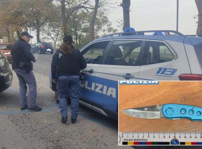 Macerata, controlli dopo un diverbio tra giovani: 30enne trovato con un coltello e hashish: denunciato
