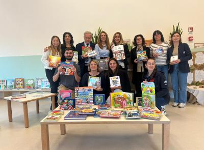 Nasce una "bibliotechina" nel nuovo Hub educativo di Sforzacosta grazie alla generosità di Fisiomed