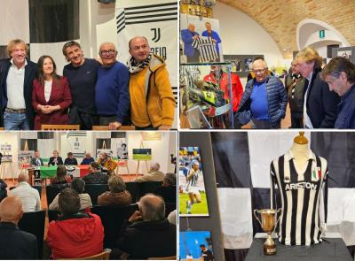 Juventus Club Treia in festa per i suoi 15 anni: Bonini e Bonetti visitano la mostra su Scirea