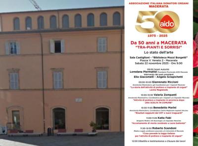 50 anni di Aido a Macerata “Tra-pianti e sorrisi”: medici ed esperti a confronto alla Mozzi Borgetti