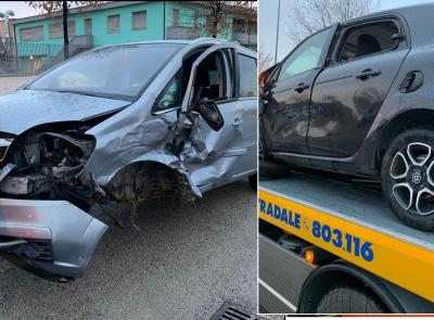 Monte San Giusto, violento frontale tra due auto: feriti trasferiti al Pronto Soccorso