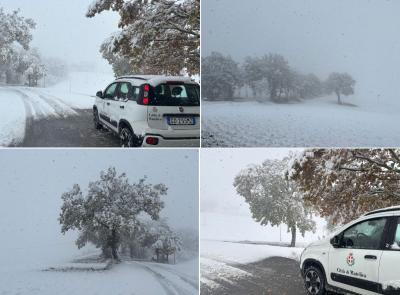 Matelica imbiancata, sindaco Cingolani: "Mezzi spazzaneve già in azione su tutto il territorio"