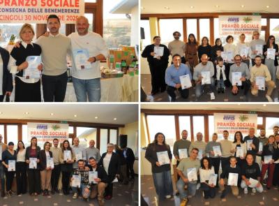 Cingoli, grande partecipazione al pranzo sociale Avis: celebrate le "1000 donazioni"
