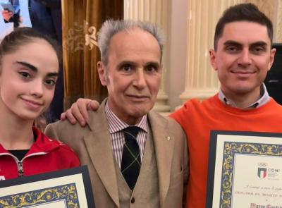Sarnano celebra i suoi talenti: Marco Gentili e Anna Piergentili premiati alla Festa dello Sport di Macerata