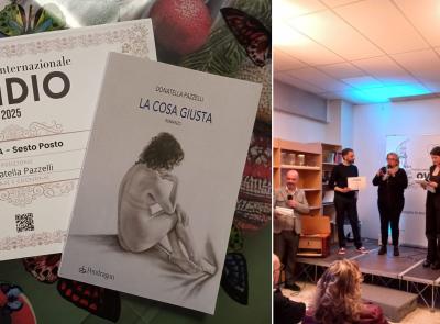 Camerino, Donatella Pazzelli conquista il 6° posto al Premio Letterario Internazionale Ovidio con "La cosa giusta"