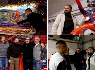 Fabrizio Cagnini campione italiano Regolarità 80 cc: grande cena a Valfornace per la vittoria (FOTO e VIDEO)