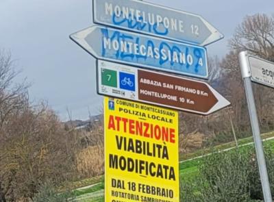Montecassiano, lavori alle fognature a Sambucheto: chiuso il tratto tra la rotatoria e il fiume
