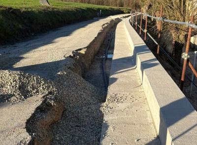 Matelica, sopralluogo del sindaco alla Strada delle Valche: "Lavori in fase avanzata"