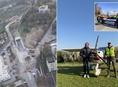Macerata, chiusura via Roma: scatta il controllo aereo del traffico per limitare i disagi