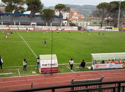 Il Tolentino usa la testa: Montegranaro piegato 2-0, ora è in zona playoff