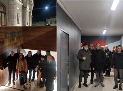 Macerata, conclusi i lavori al sottopasso dello Sferisterio: inaugurato il nuovo percorso pedonale