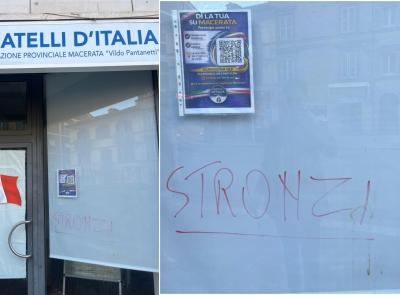 Imbrattata la sede di Fratelli d'Italia in Corso Cairoli, Livi: "Vigliaccate che si commentano da sole"
