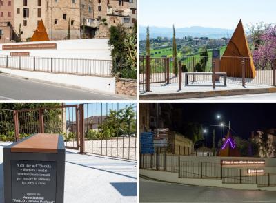 Morrovalle, il dono della famiglia Paolucci: una piramide di luce per ricordare Daniele e tutti i giovani scomparsi