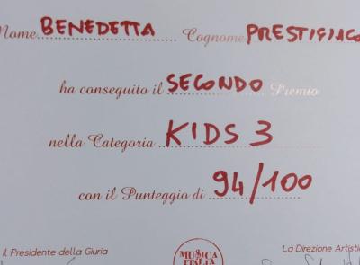 Macerata, Benedetta Prestigiacomo brilla al concorso internazionale di musica “Grand Prize”