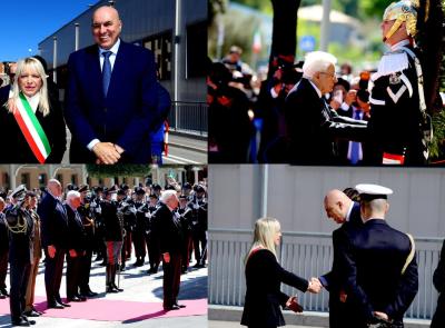 San Severino celebra il 25 aprile: le immagini dell’arrivo di Mattarella (FOTOGALLERY)