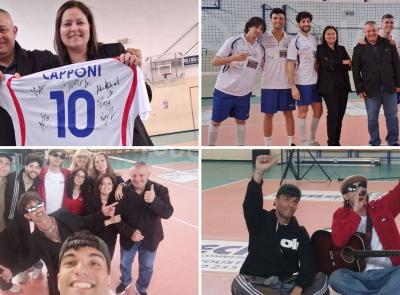 Civitanova, volley e musica contro il bullismo: alla scuola Pirandello la sfida degli "Angeli della TV"
