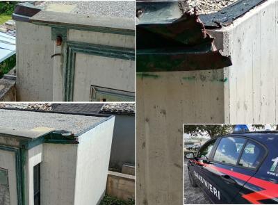 Raid dei ladri al cimitero di Borgiano: rubate grondaie in rame di una cappella di famiglia