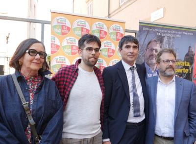Fratoianni sostiene Tittarelli: "Macerata può finalmente liberarsi da una pessima destra" (FOTO e VIDEO)
