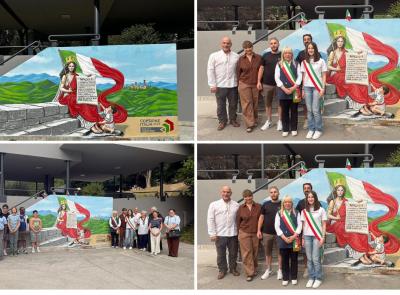 San Severino, l'Articolo 9 della Costituzione prende vita a scuola: nuovo murale al Tacchi Venturi