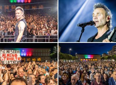 Nek conquista Civitanova: in migliaia sfidano la pioggia per la data zero del tour estivo