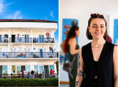Fermo, inaugurata l'installazione urbana "Cartoline dal Lido" dell'artista maceratese Alice Pietrella