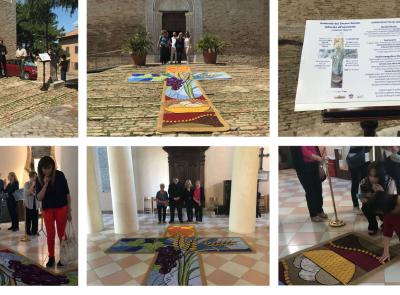 Recanati, il Corpus Domini si veste d’arte con la prima infiorata all’uncinetto