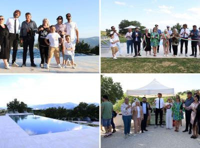 San Severino, l'agriturismo "Le Borgianelle" si allarga: inaugurati piscina e campeggio con la "Iena" Filippo Roma